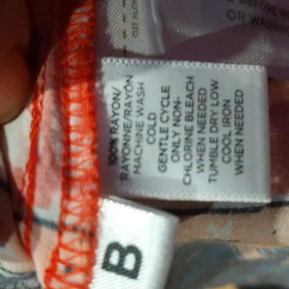 Loft, red and blue shirt, M petite - Picture 7 of 7